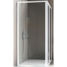 BOX AMERICA QUATTRO PARETE FISSA 77/81 BIANCO OPACO SAMO  CRISTALLO TRASPARENTE