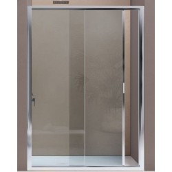 BOX AMERICA QUATTRO PORTA SCORREVOLE A DUE ANTE SAMO 126/133 BIANCO OPACO CRISTALLO SATINATO