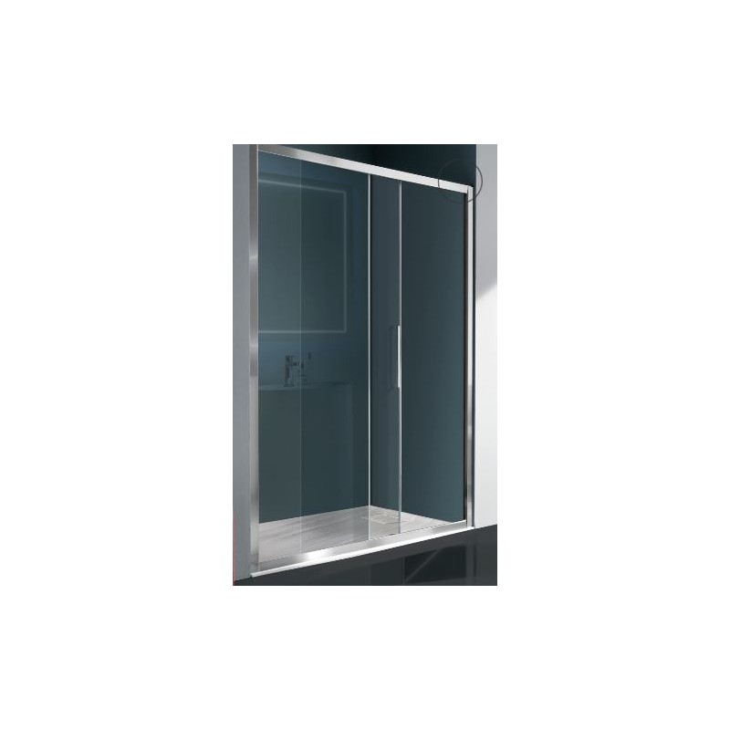 BOX EUROPA PORTA SCORREVOLE A 2 ANTE SAMO 116/122  B7883 ULUTR CROMO CRISTALLO TRASPARENTE