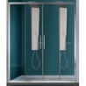 BOX EUROPA PORTA SCORREVOLE A 4 ANTE SAMO 146-152 B7845SARAS SATINATO ARGENTO CRISTALLO SATINATO ACQUA