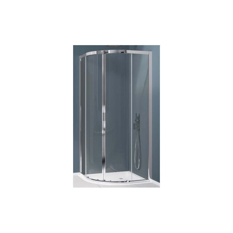 BOX TONDO AMERICA QUATTRO  76X80 CROMO CRISTALLO TRASPARENTE 4 ANTE SAMO B6473 ULUTR