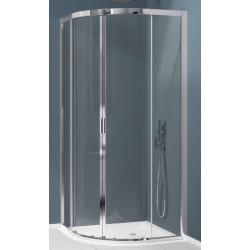 BOX TONDO AMERICA QUATTRO 76X80  BIANCO OPACO CRISTALLO TRASPARENTE 4 ANTE SAMO B6473 L91TR