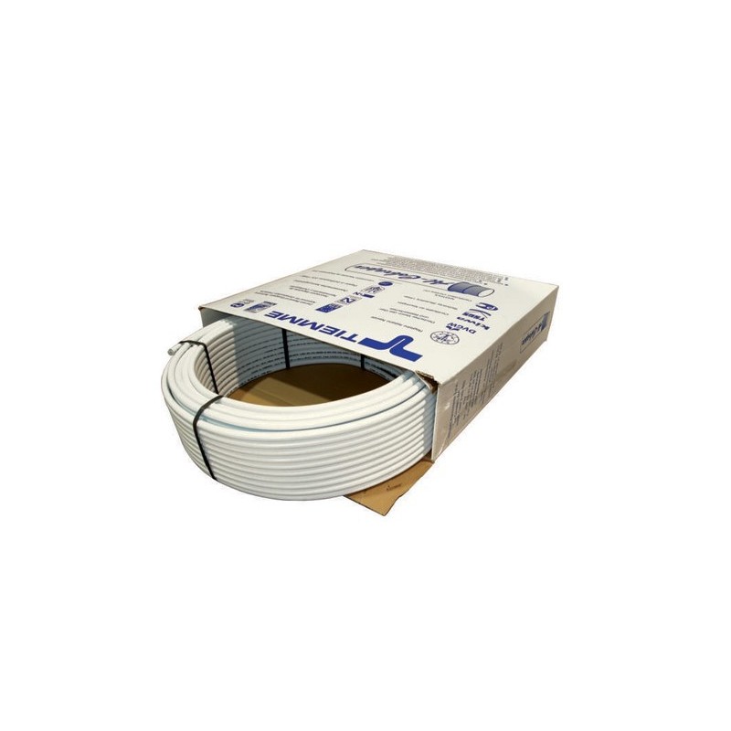 TUBO MULTISTRATO PREISOLATO ROTOLI D.14X2 (100 METRI) RIVESTITO  BIANCO PREZZO A BOBINA