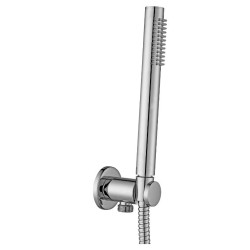 Set doccia duplex Paffoni con presa acqua, flessibile e doccia tonda NERO OPACO ZDUP094