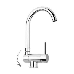 MISCELATORE LAVELLO CANNA ALTA  RECLINABILE STICK  PAFFONI SK189CR