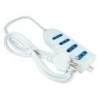 CIAVATTA 4POSTI BIPASSO C/CAVO 10 AMP.